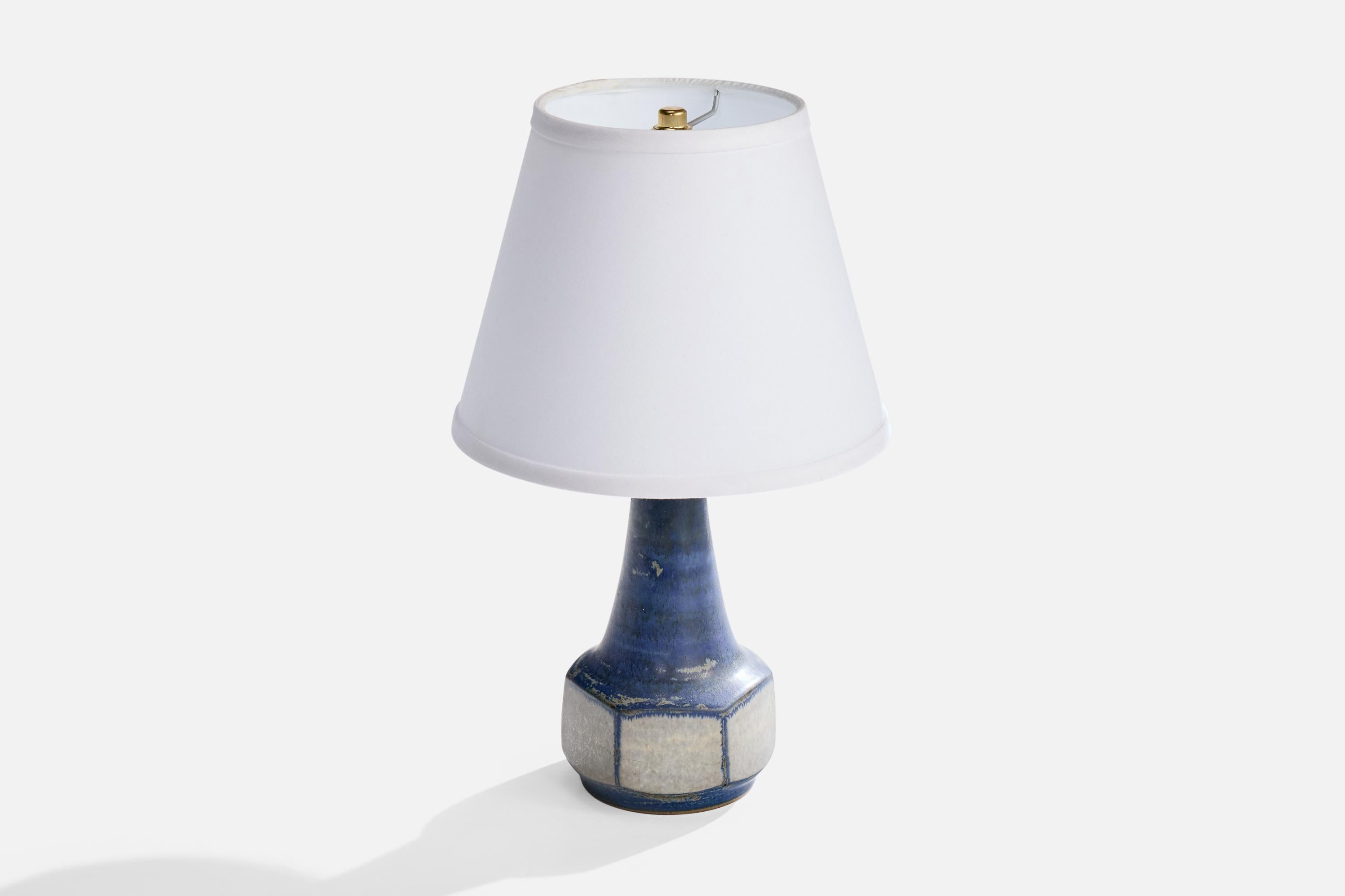 Mid-Century Modern Marianne Starck, Table Lamp, Stoneware, Fabric, Denmark, 1960s For Sale