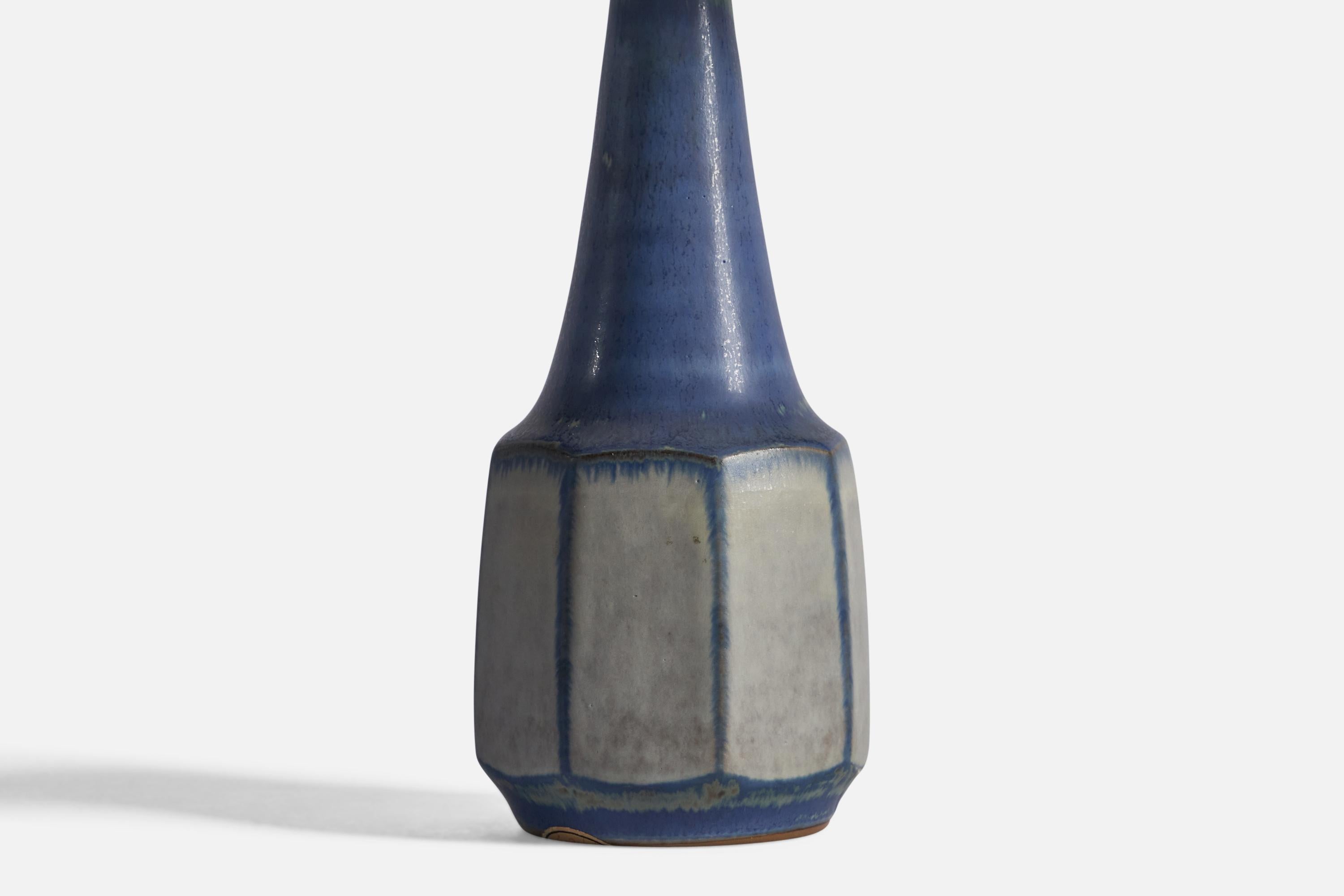 Danish Marianne Starck, Table Lamp, Stoneware, Fabric, Denmark, 1960s For Sale