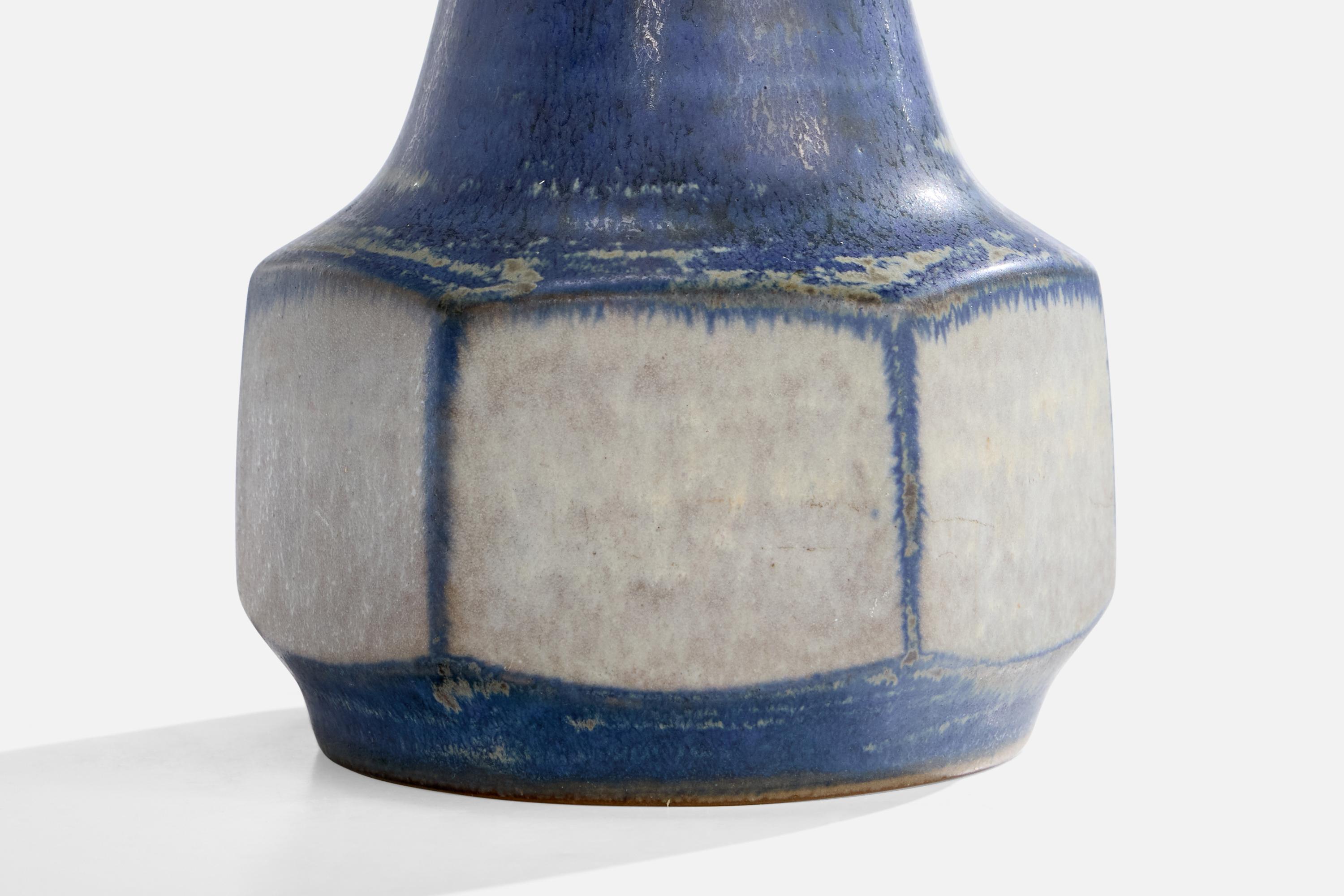 Mid-20th Century Marianne Starck, Table Lamp, Stoneware, Fabric, Denmark, 1960s For Sale