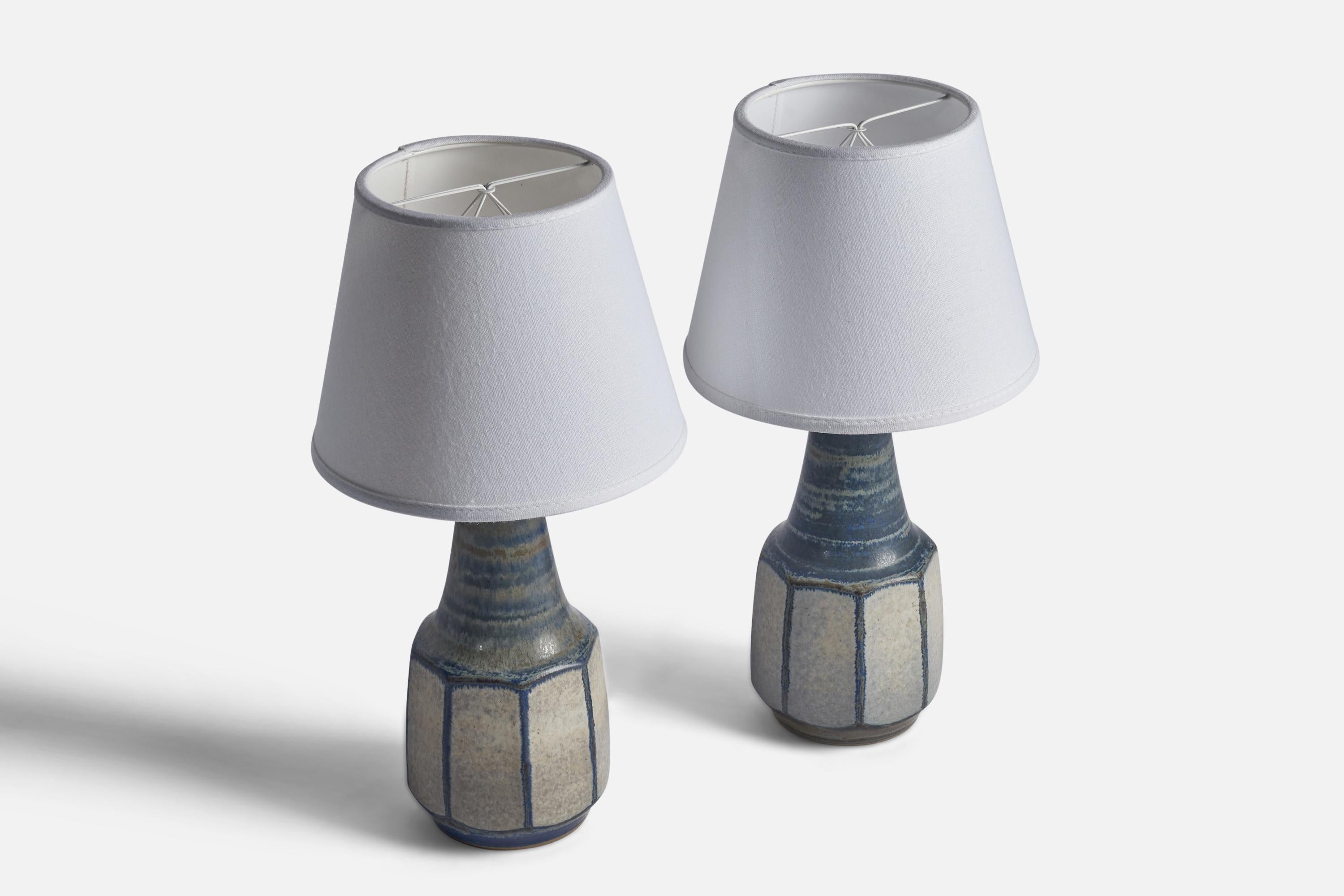Mid-Century Modern Marianne Starck, Table Lamps, Stoneware, Denmark, 1960s For Sale