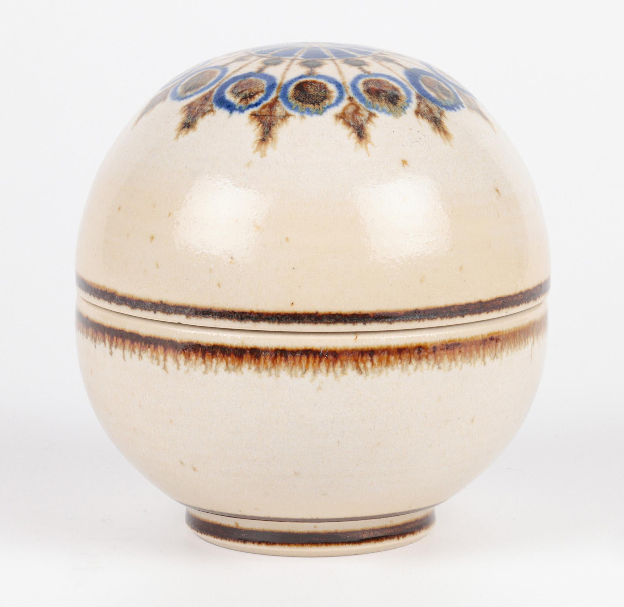Marianne Stark For Michael Andersen Danish Studio Pottery Lidded Pot For Sale 9