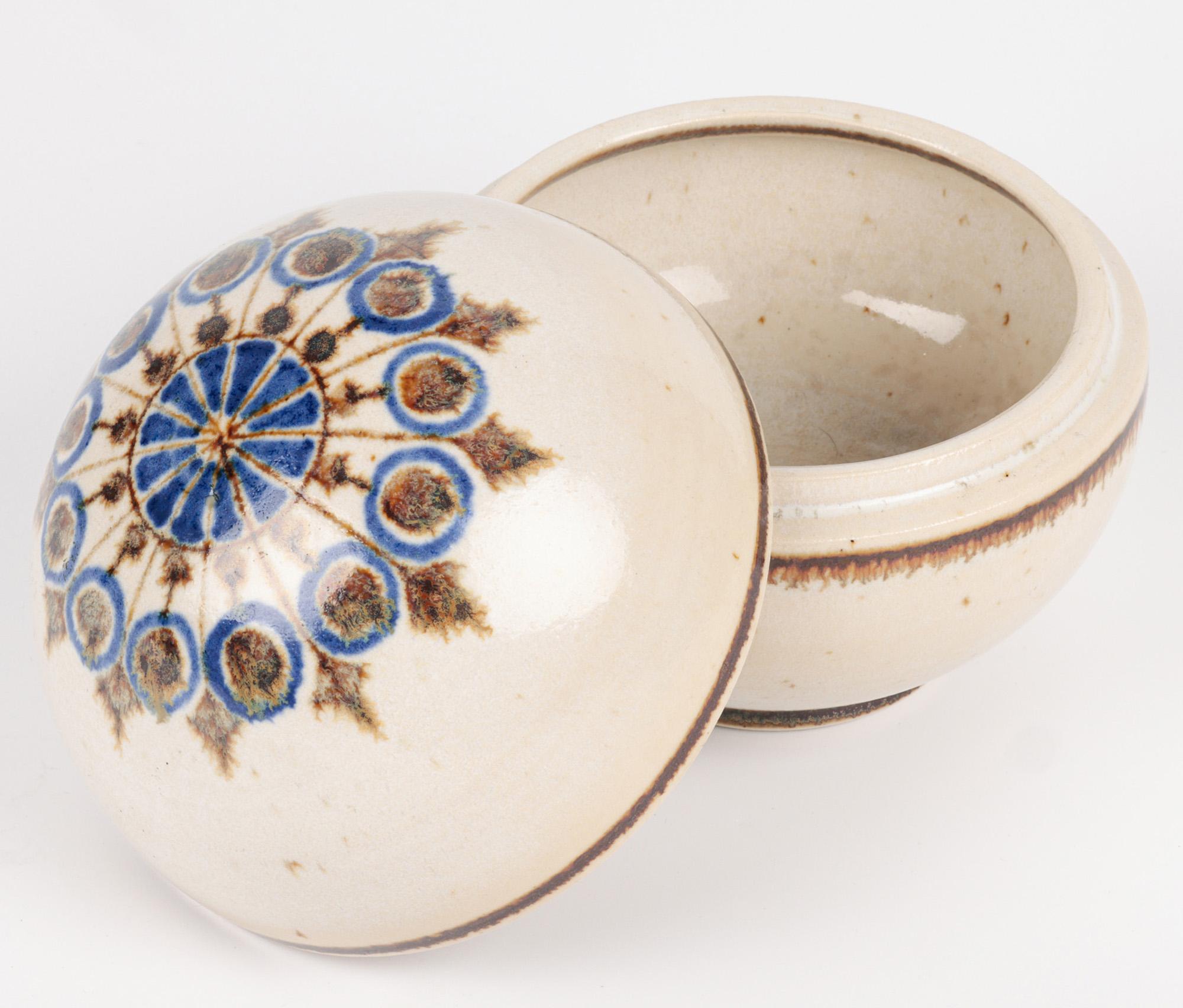 Mid-Century Modern Marianne Stark For Michael Andersen Danish Studio Pottery Lidded Pot For Sale