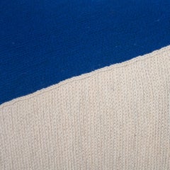 Marianne Triangle Blue Hand Embroidered Modern Geometric Throw Pillow Cover