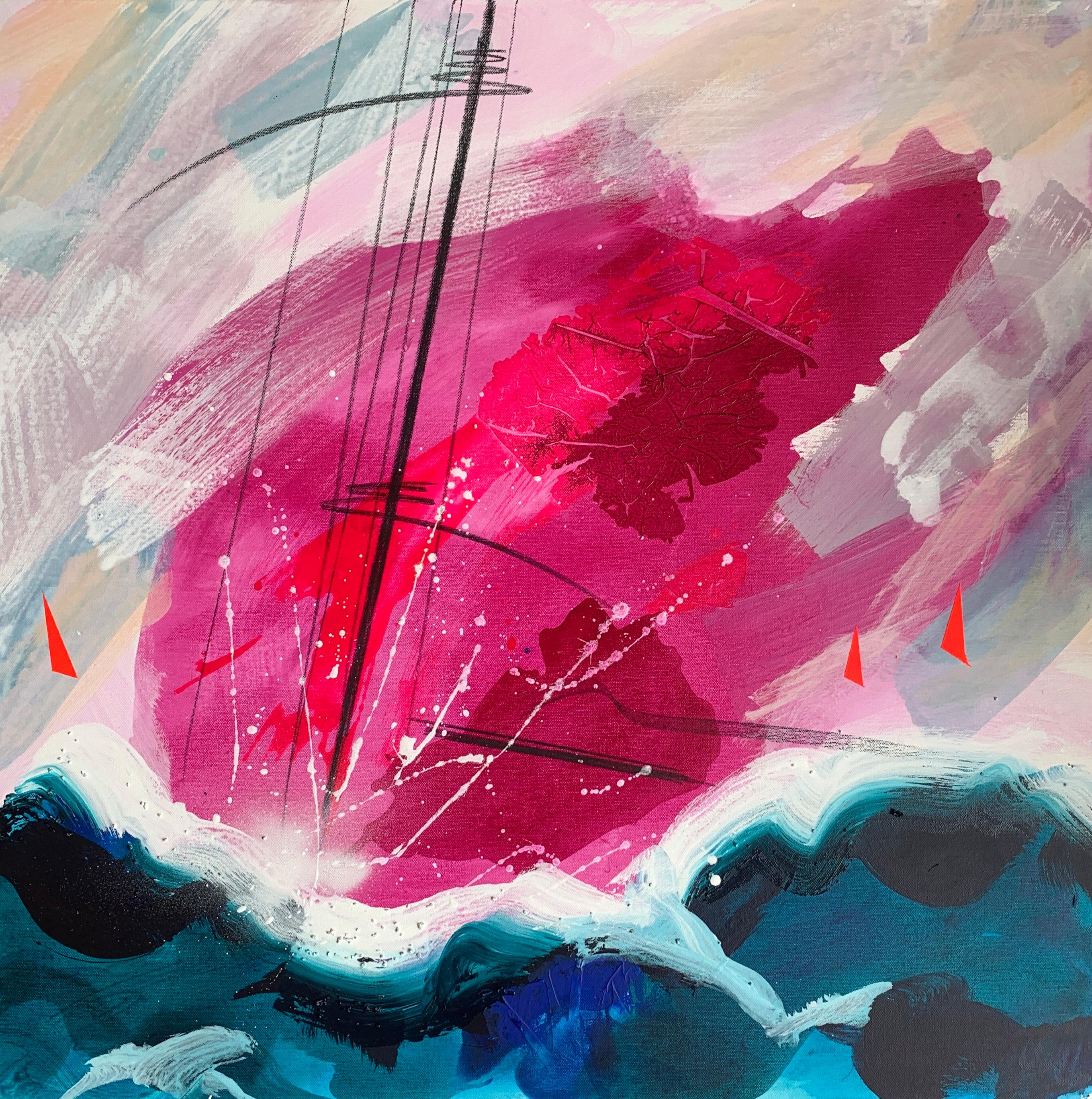 Abstract Painting Marianne Urth - Tempête rose