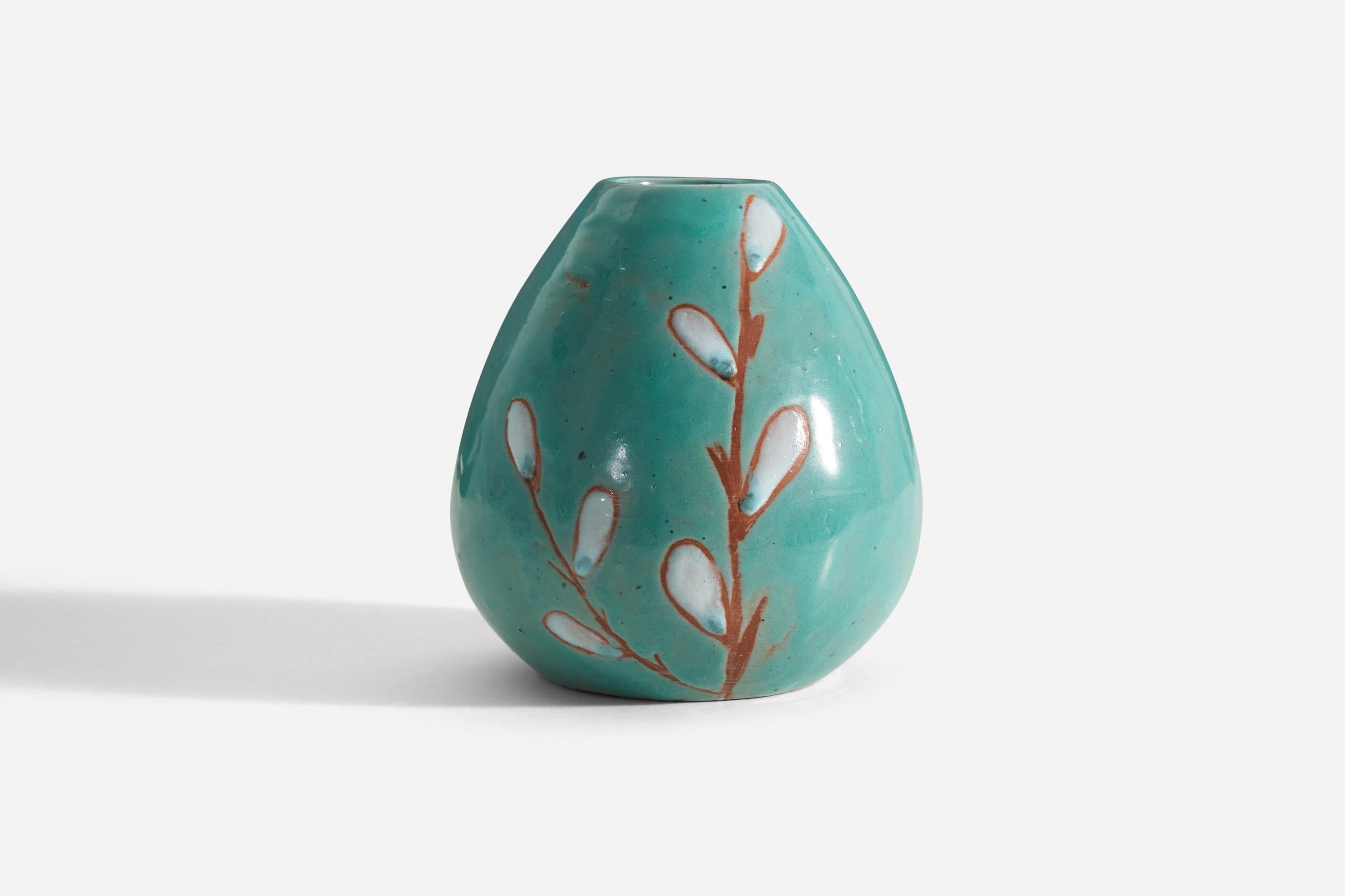 Mid-Century Modern Marianne Westman 'Attribution', Vase, Glazed Stoneware, Sweden, 1950s For Sale