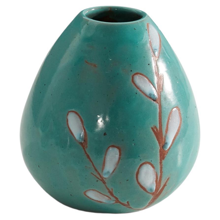 Marianne Westman „Attribution“, Vase, glasiertes Steingut, Schweden, 1950er Jahre