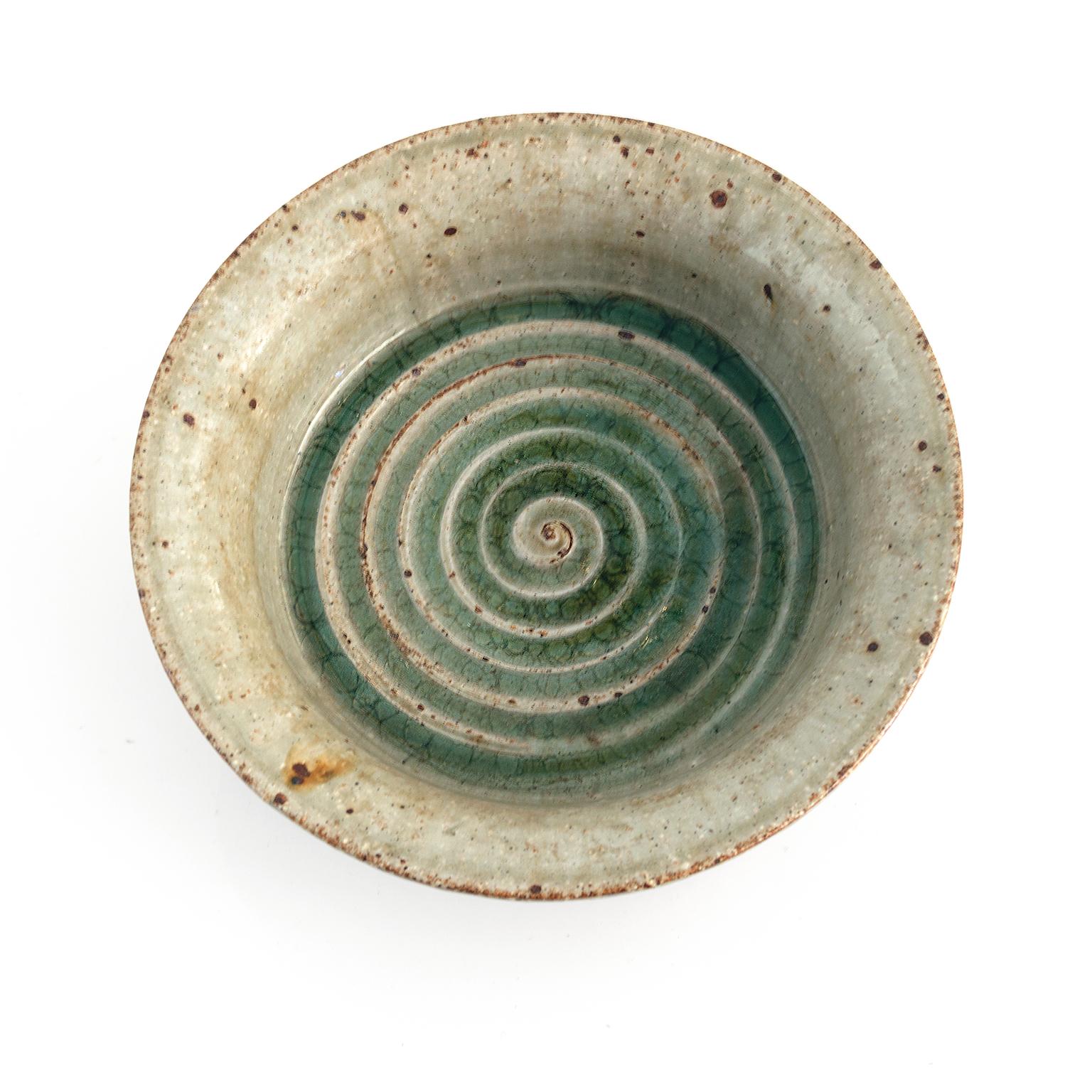 Scandinavian Marianne Westman for Rorstrand Atelje Glazed Stoneware Bowl Signed, 1960 For Sale