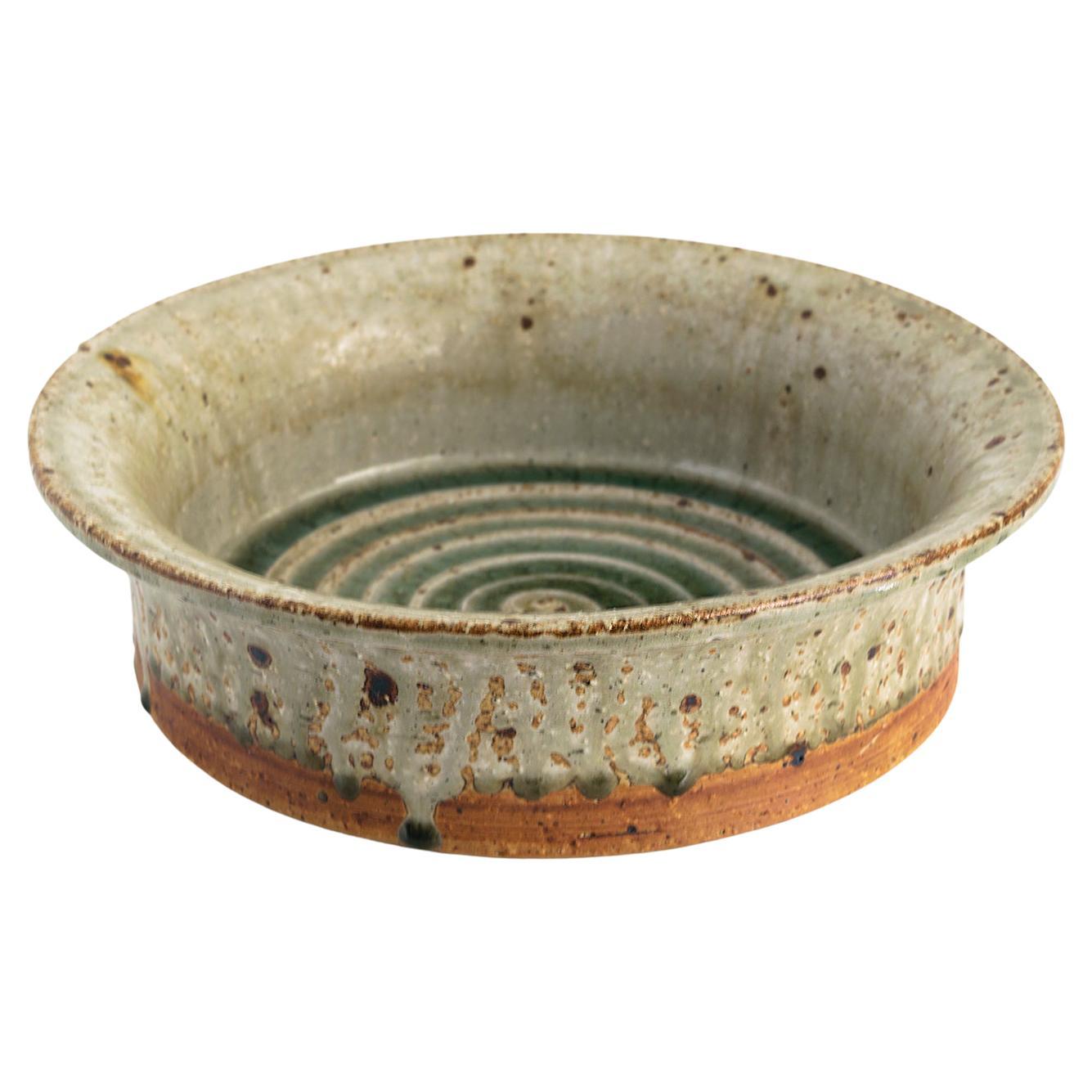 Marianne Westman for Rorstrand Atelje Glazed Stoneware Bowl Signed, 1960 For Sale