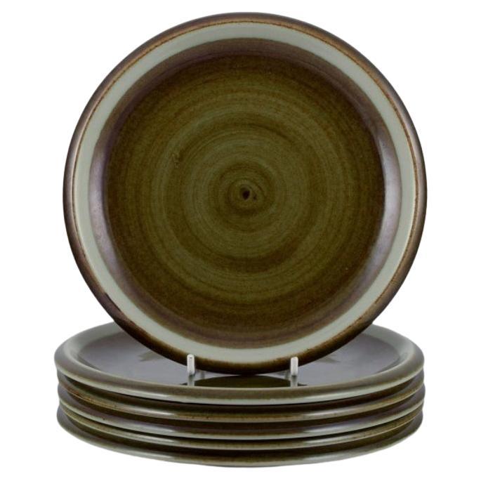 Marianne Westman para Rörstrand. Seis platos de gres "Maya". 1970s