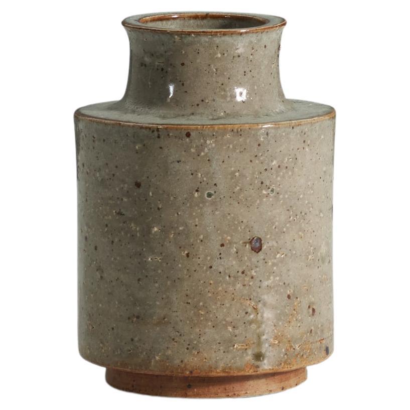 Marianne Westman, Vase, Grey-Glazed Firesand, Rörstand, Sweden, 1950s