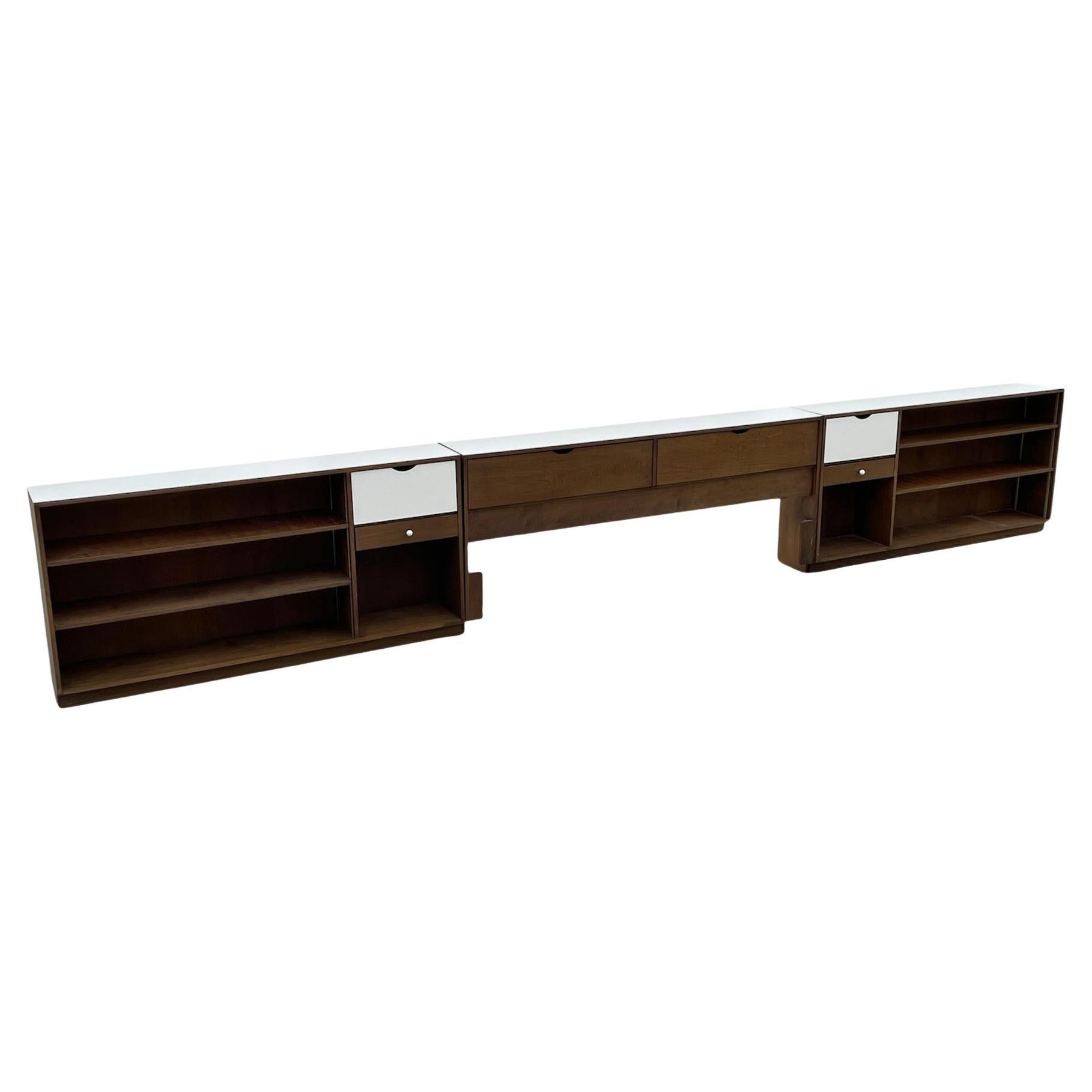 Marianne Willisch Custom King-Size Headboard w/ Nightstands/ Bookcases