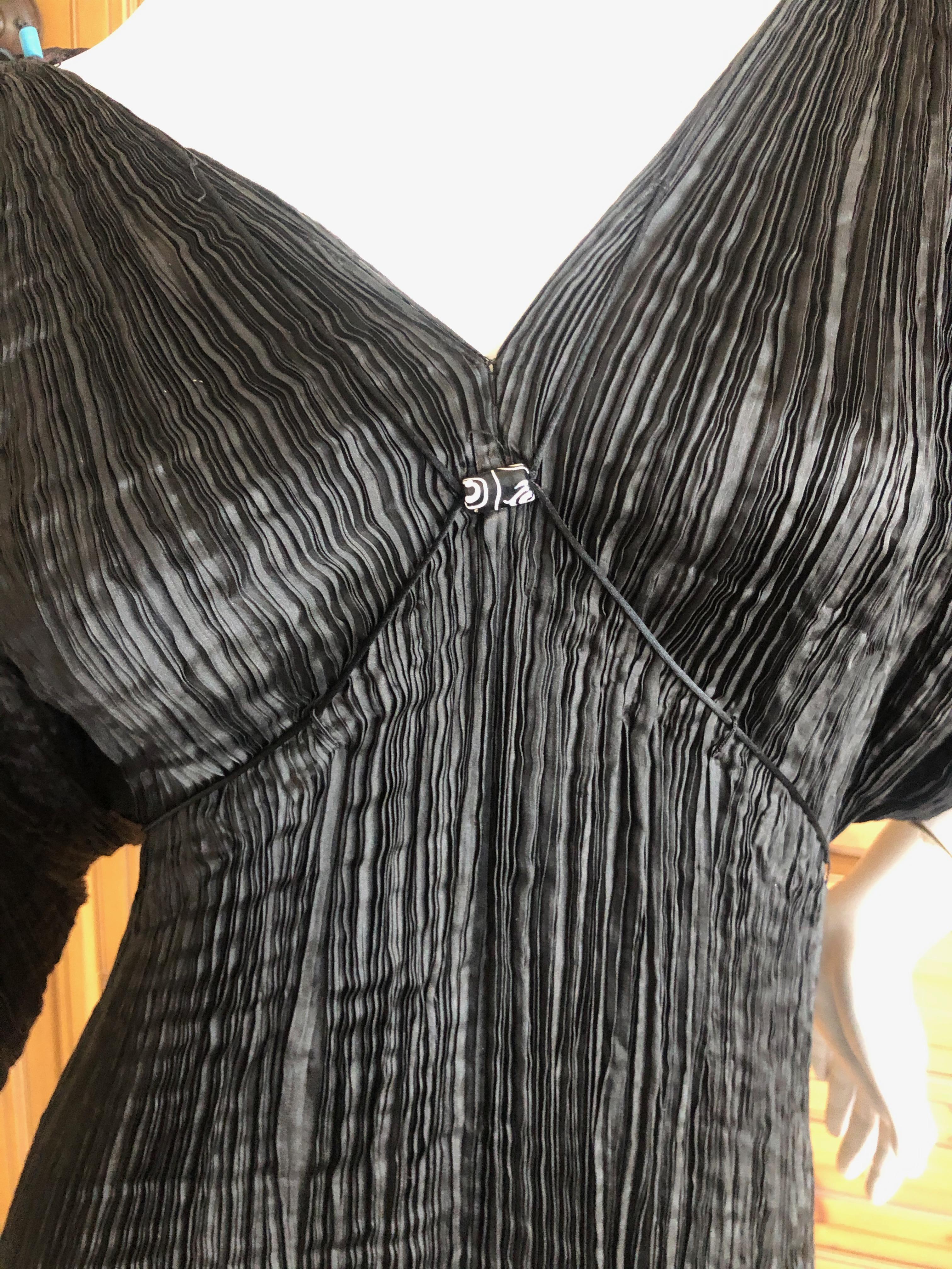 Mariano Fortuny Black Delphos Dress In Good Condition For Sale In Cloverdale, CA