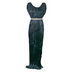 Mariano Fortuny Black  Delphos Gown