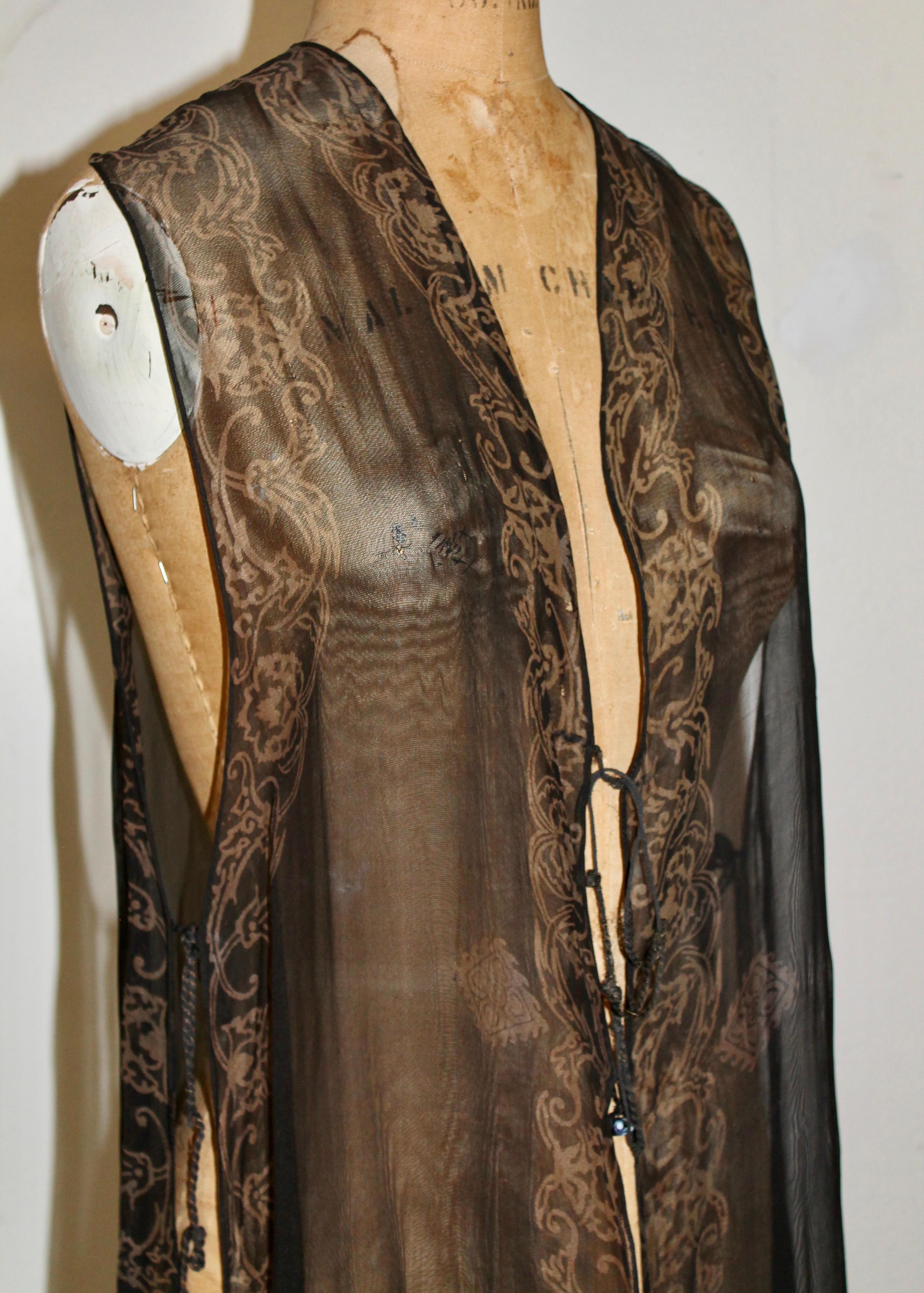 Mariano Fortuny Gauze Sleeveless Coat Vest For Sale 11