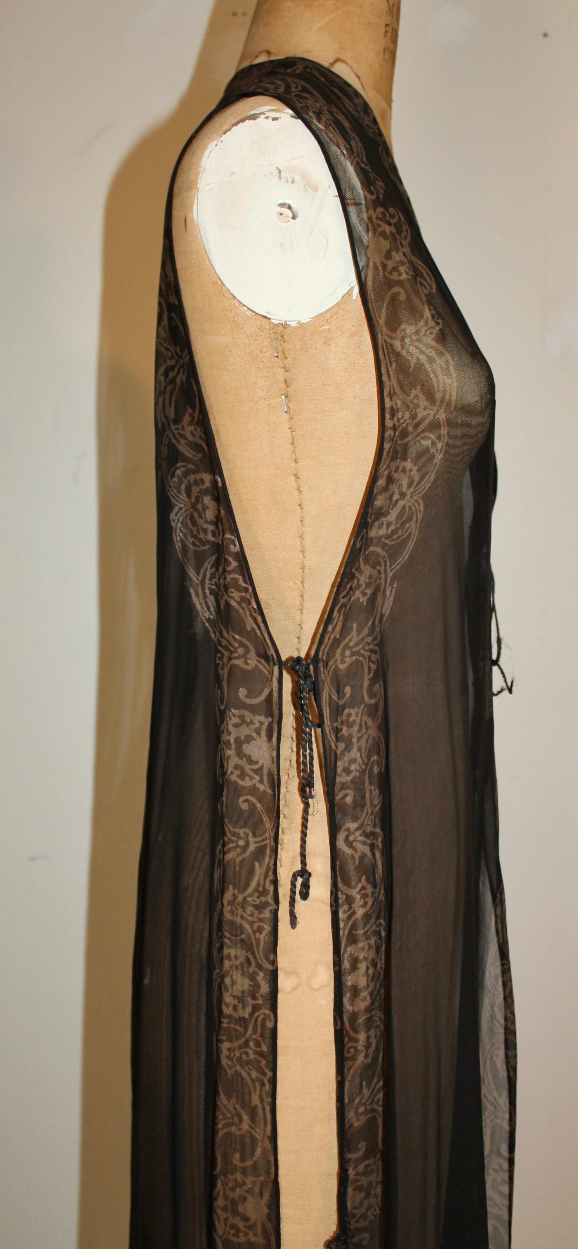 Mariano Fortuny Gauze Sleeveless Coat Vest For Sale 14