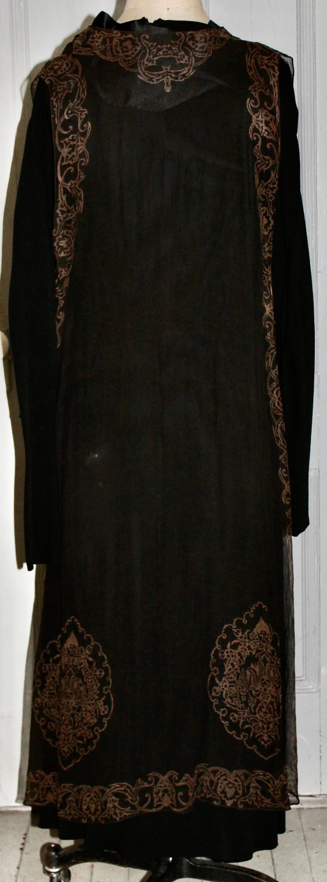 Mariano Fortuny Gauze Sleeveless Coat Vest In Good Condition For Sale In Sharon, CT