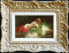 Leda and the Swan, Fortuny & Marsal, 19th Century Spanish Romantic Mythological