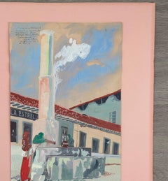 Woman at a Fountain in Patzcuaro Mexico (Pila de el Torito)