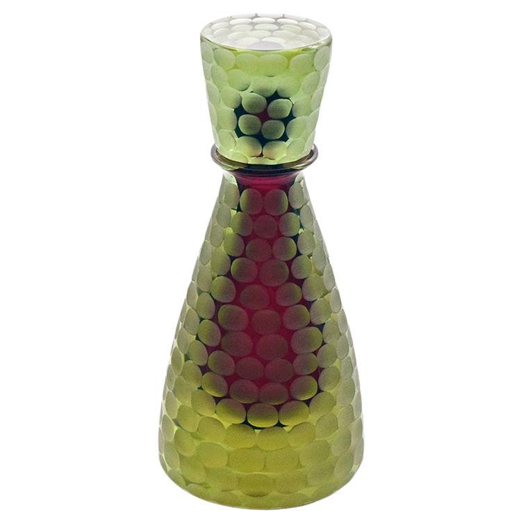 Mariano Moro Murano battuto bottle, 90s