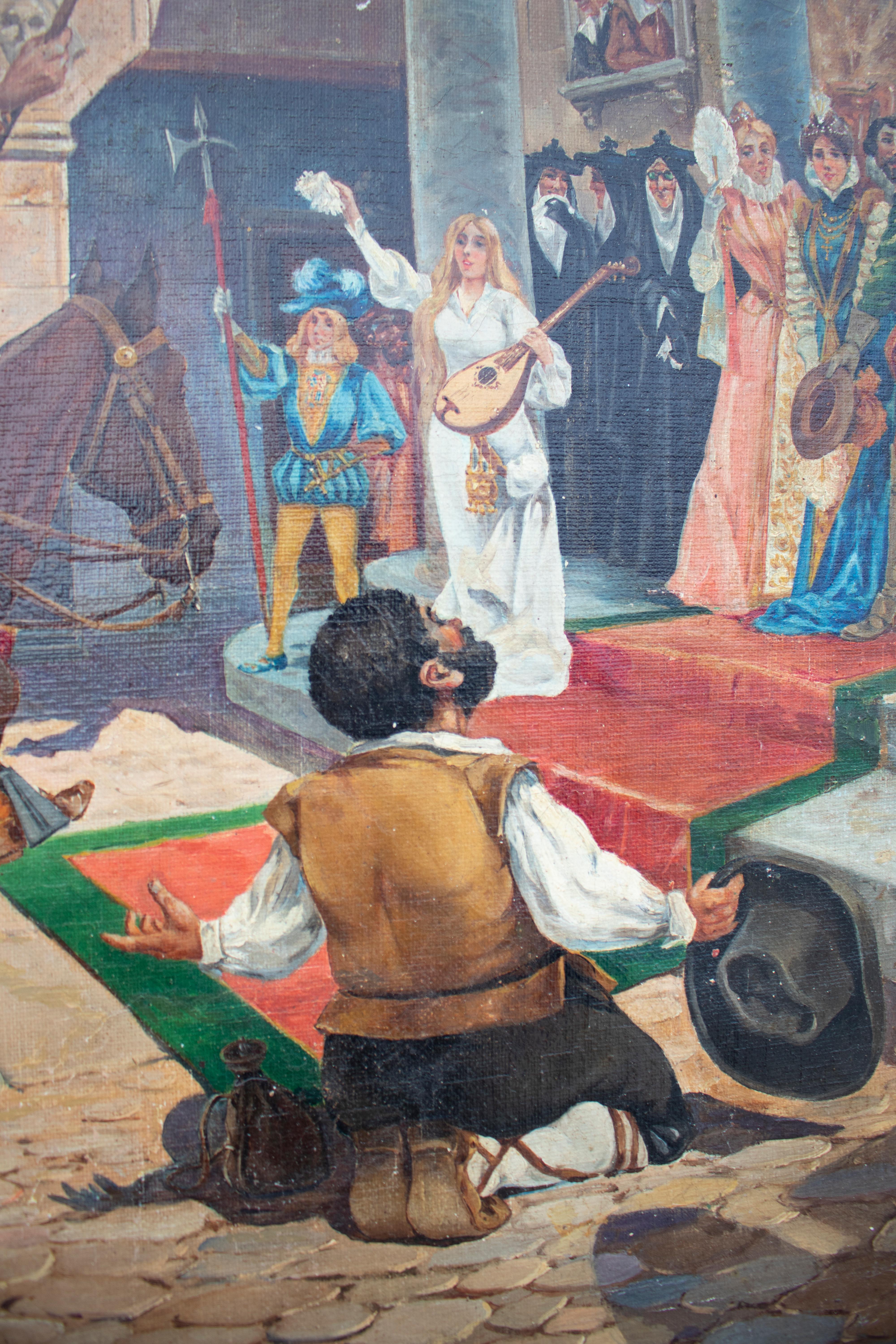 Paire d'huiles sur toile de Mariano Obiols Delgado signées et datées de 1907 en vente 6