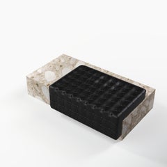 Maribo - Chaise aus getuftetem Marmor - Beige Breccia