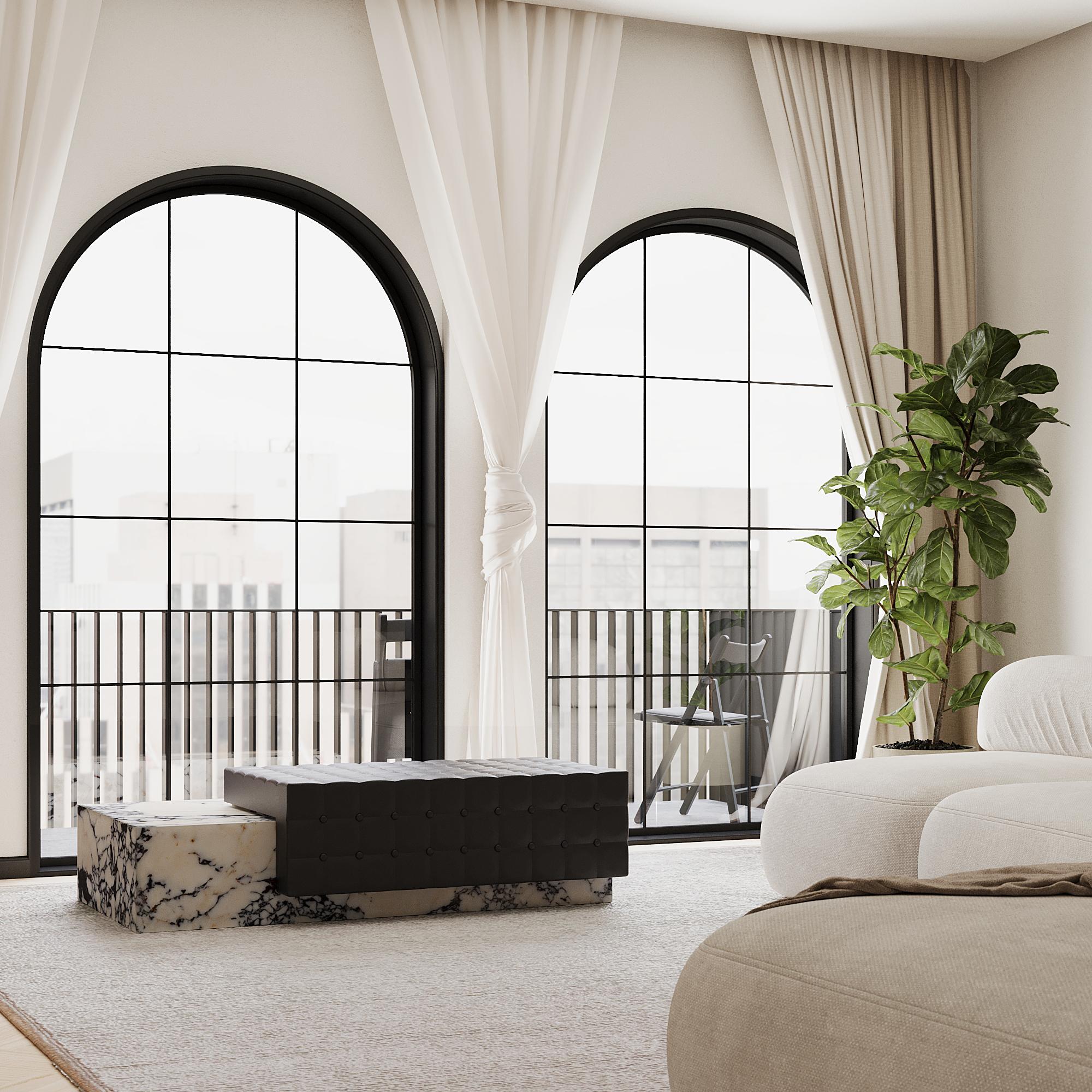 Maribo - Chaise in marmo trapuntata - Black Eagle in vendita 3