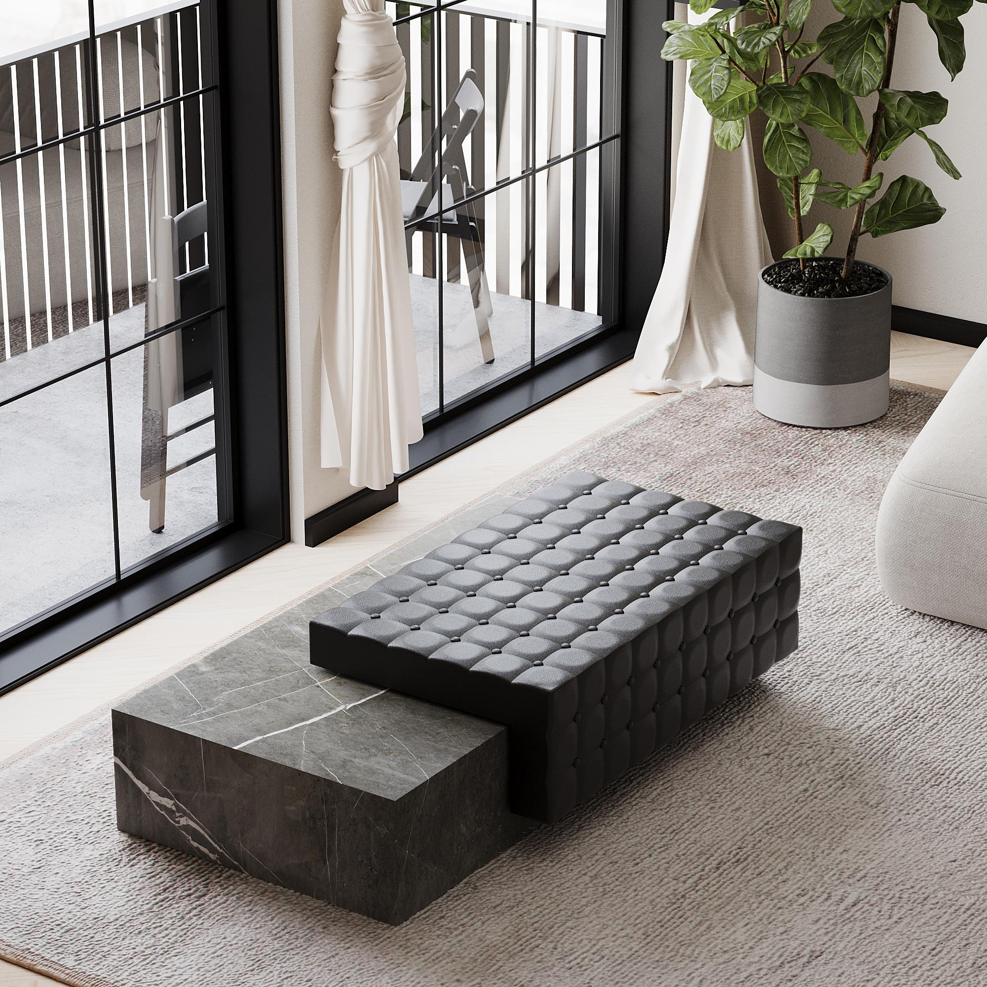 Maribo - Chaise in marmo trapuntata - Black Eagle in vendita 6