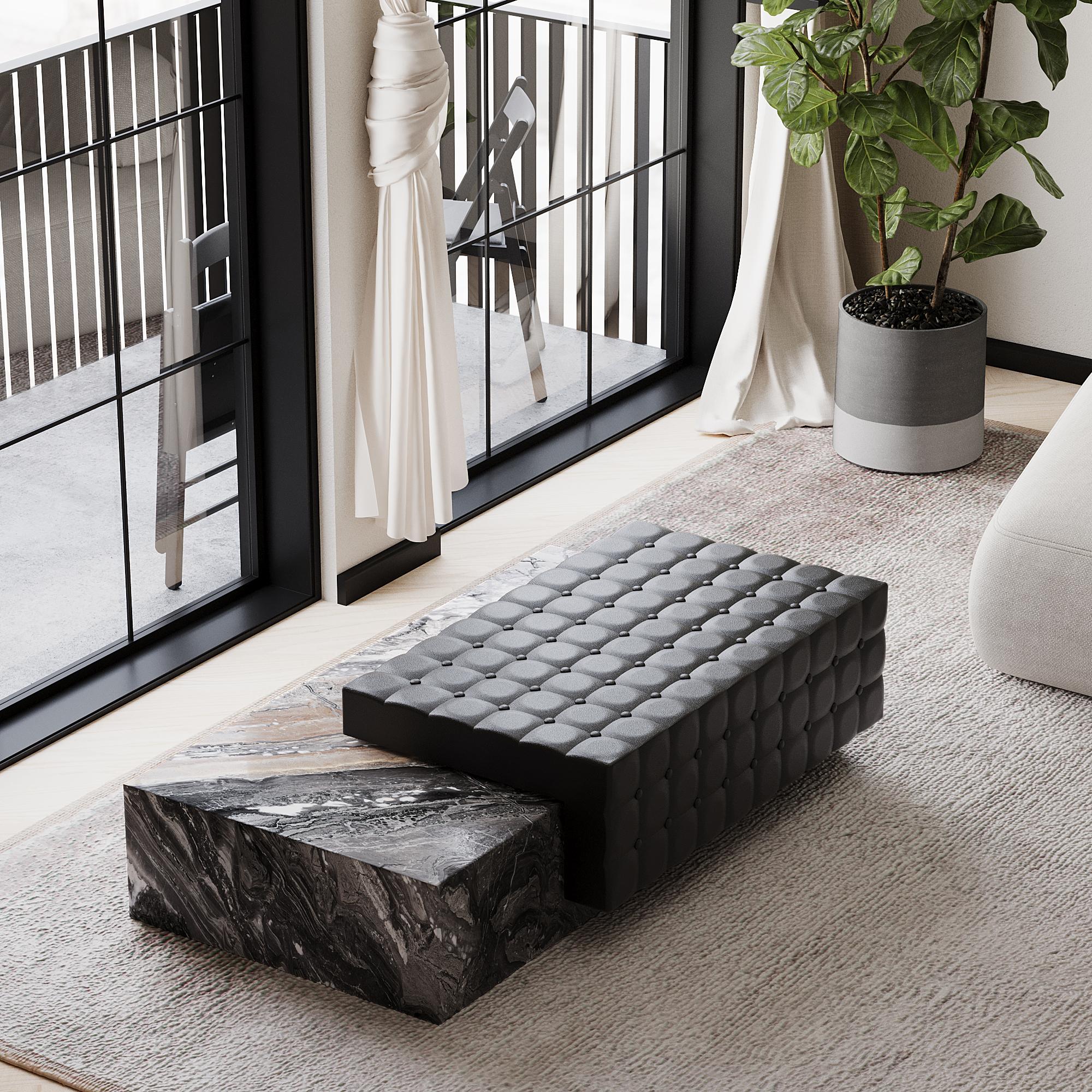Maribo - Chaise in marmo trapuntata - Black Eagle in vendita 8