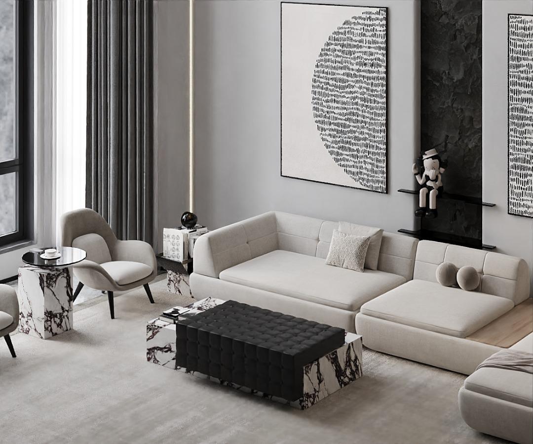 Maribo - Chaise in marmo trapuntata - Black Eagle in vendita 10