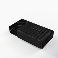 Maribo - Tufted Marble Chaise - Black Eagle