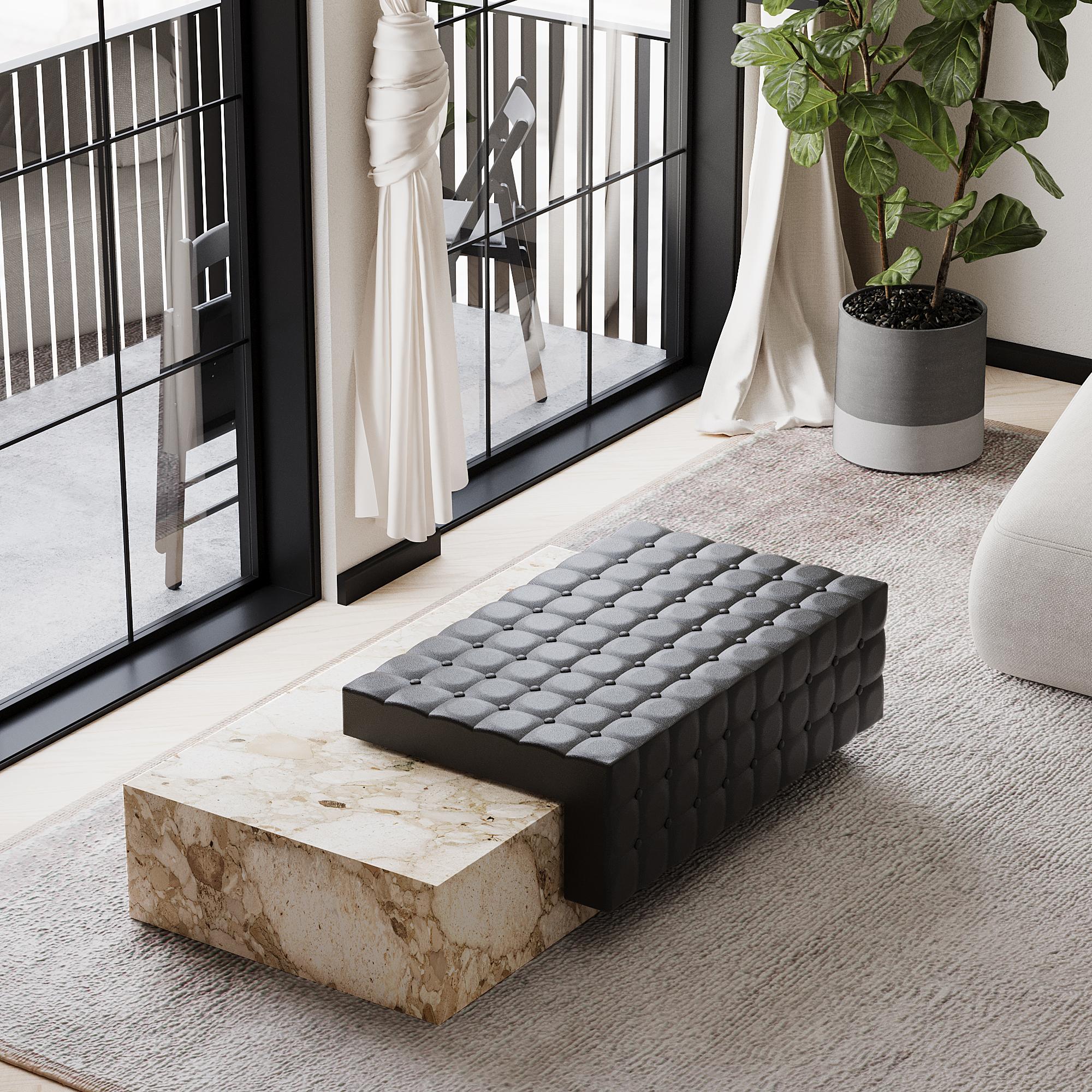 Marmo Maribo - Chaise in marmo trapuntata - Black Eagle in vendita
