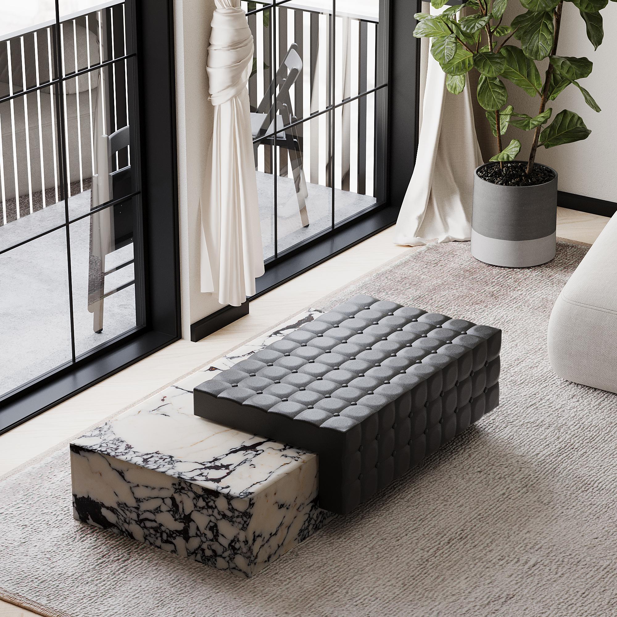 Maribo - Chaise in marmo trapuntata - Black Eagle in vendita 2