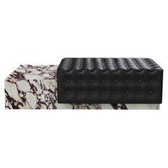 Maribo - Tufted Marble Chaise - Calacatta Viola