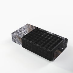 Maribo - Chaise aus getuftetem Marmor - Grau Galaxy