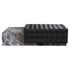 Maribo - Tufted Marble Chaise - Grey Galaxy - Large