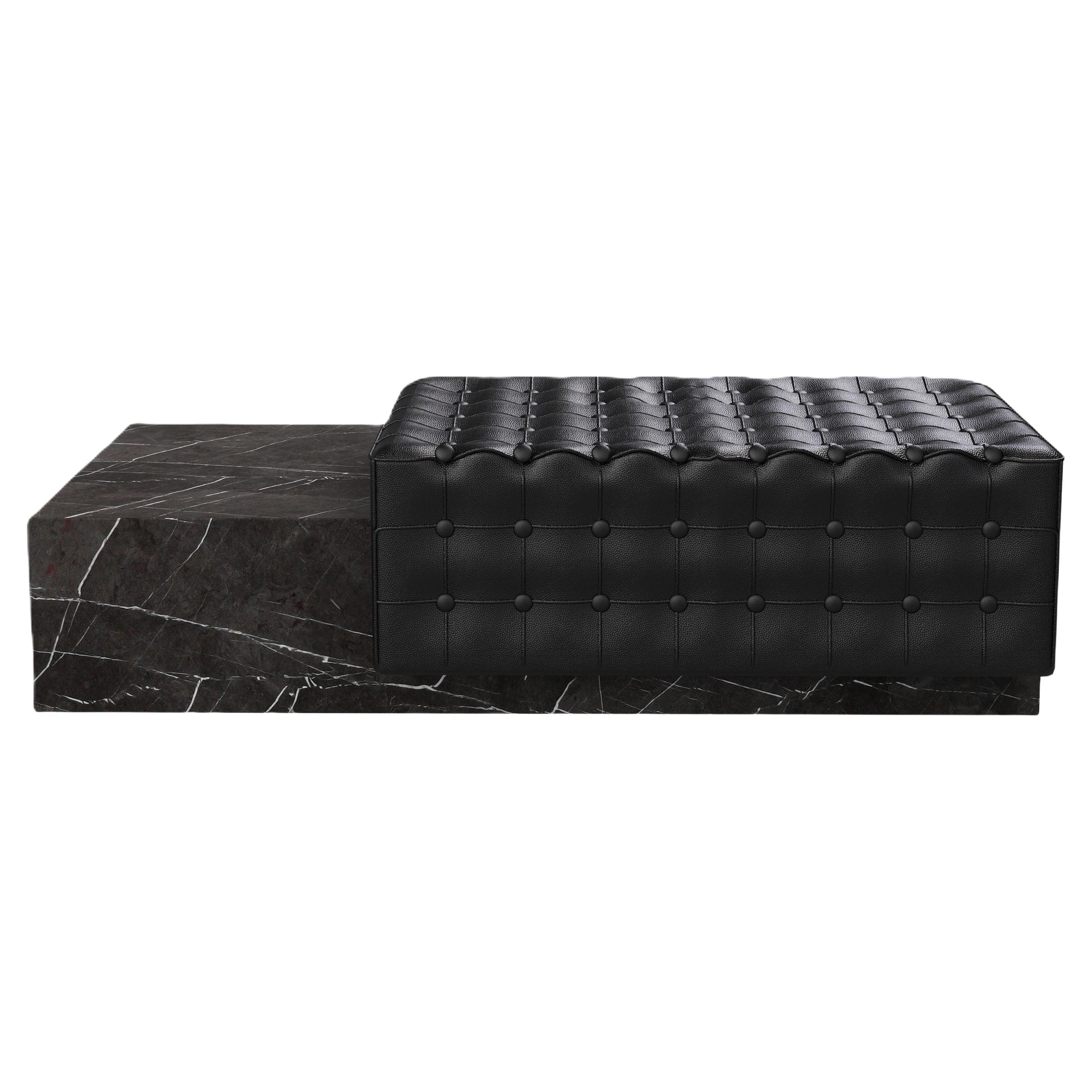 Maribo - Chaise aus getuftetem Marmor - Grau Kenzo - Groß