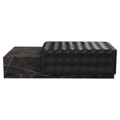 Maribo - Tufted Marble Chaise - Grey Kenzo - Large