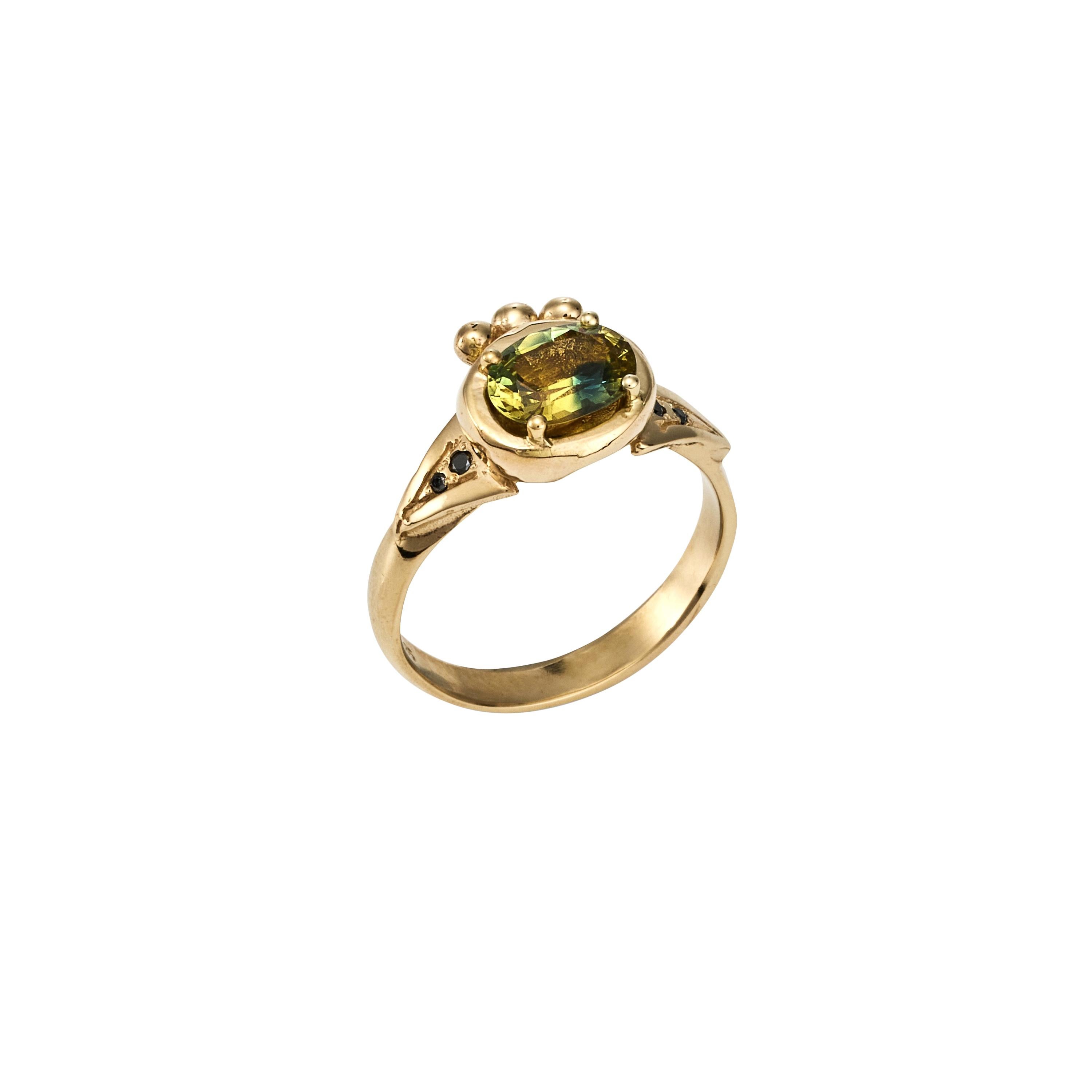 Marica Ring, 14 Karat Yellow Gold For Sale