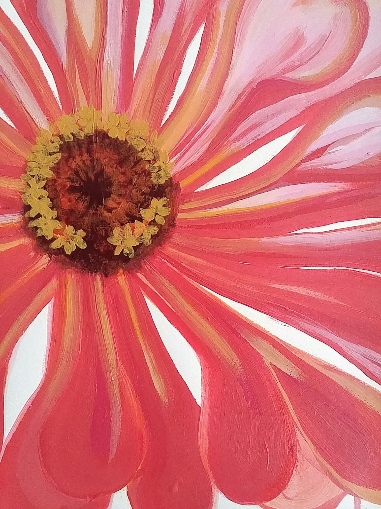 Grande Fiore Rosa II, Pittura, Acrilico su Bigli - Painting Moderno di Marie Alsbrooks