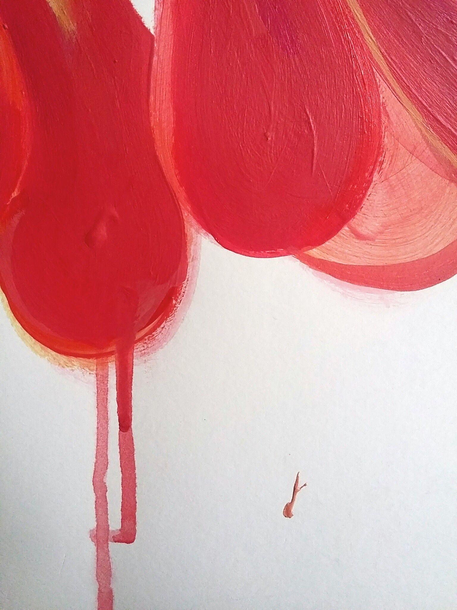 Grande Fiore Rosa II, Pittura, Acrilico su Bigli 1