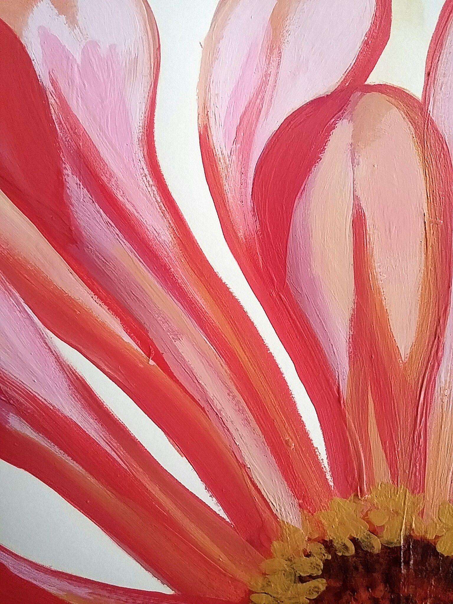 Grande Fiore Rosa II, Pittura, Acrilico su Bigli 2