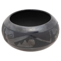 Marie and Julian Martinez Black Ware Pottery Jar