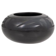 Maria and Santana Martinez Black Ware Pottery Bowl