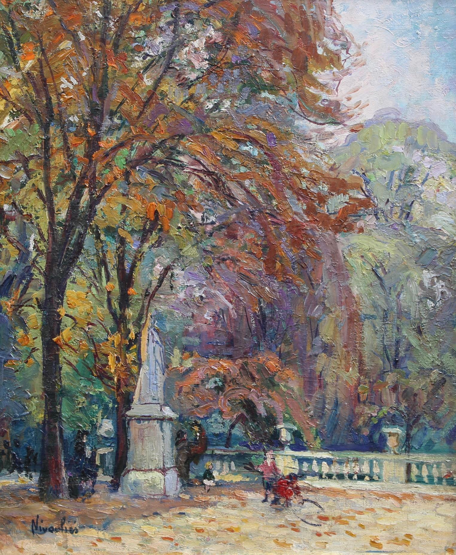 Marie-Anne Nivouliès de Pierrefort Figurative Painting - Le Jardin du Luxembourg