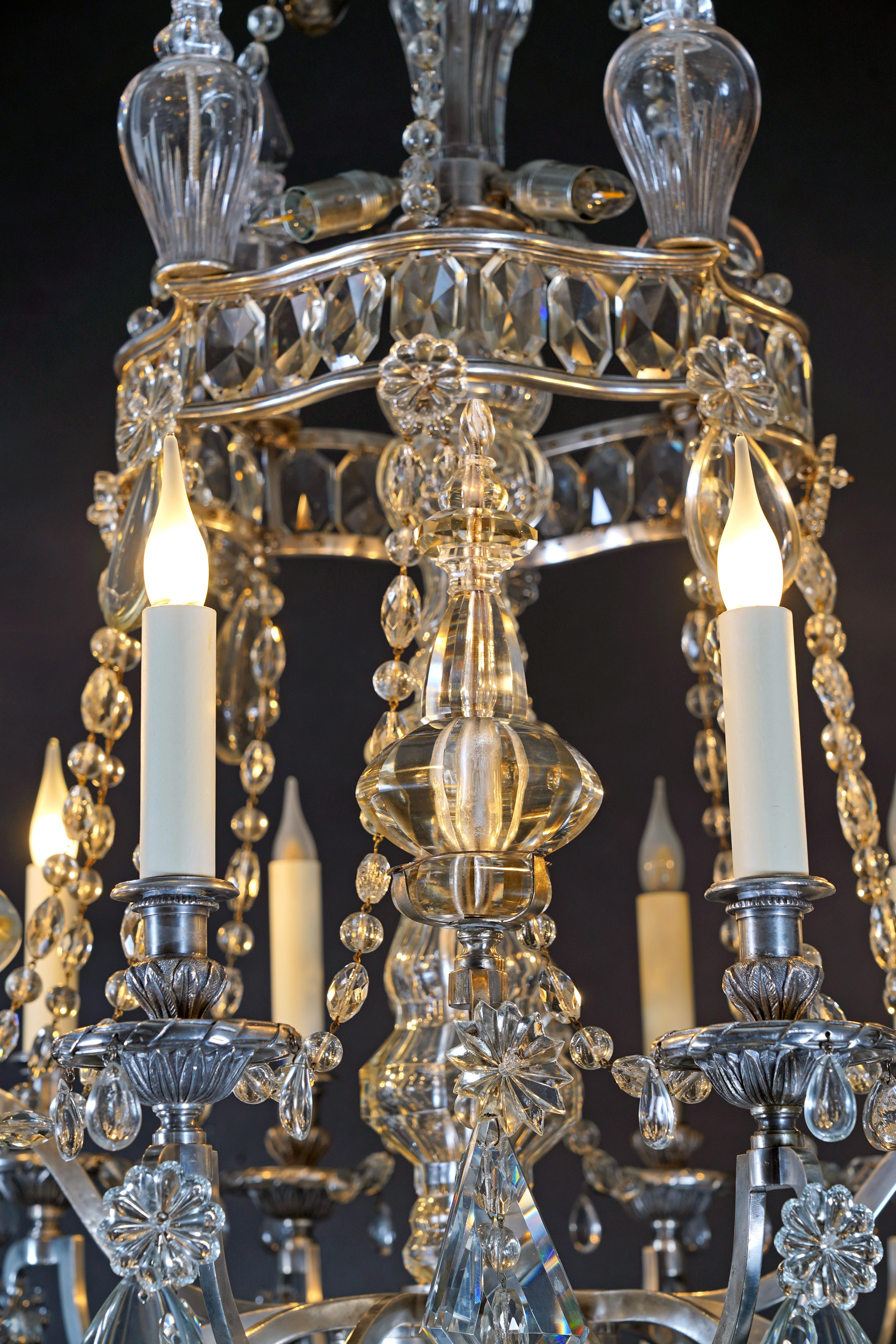 Bronzo Lampadario di cristallo Baccarat 