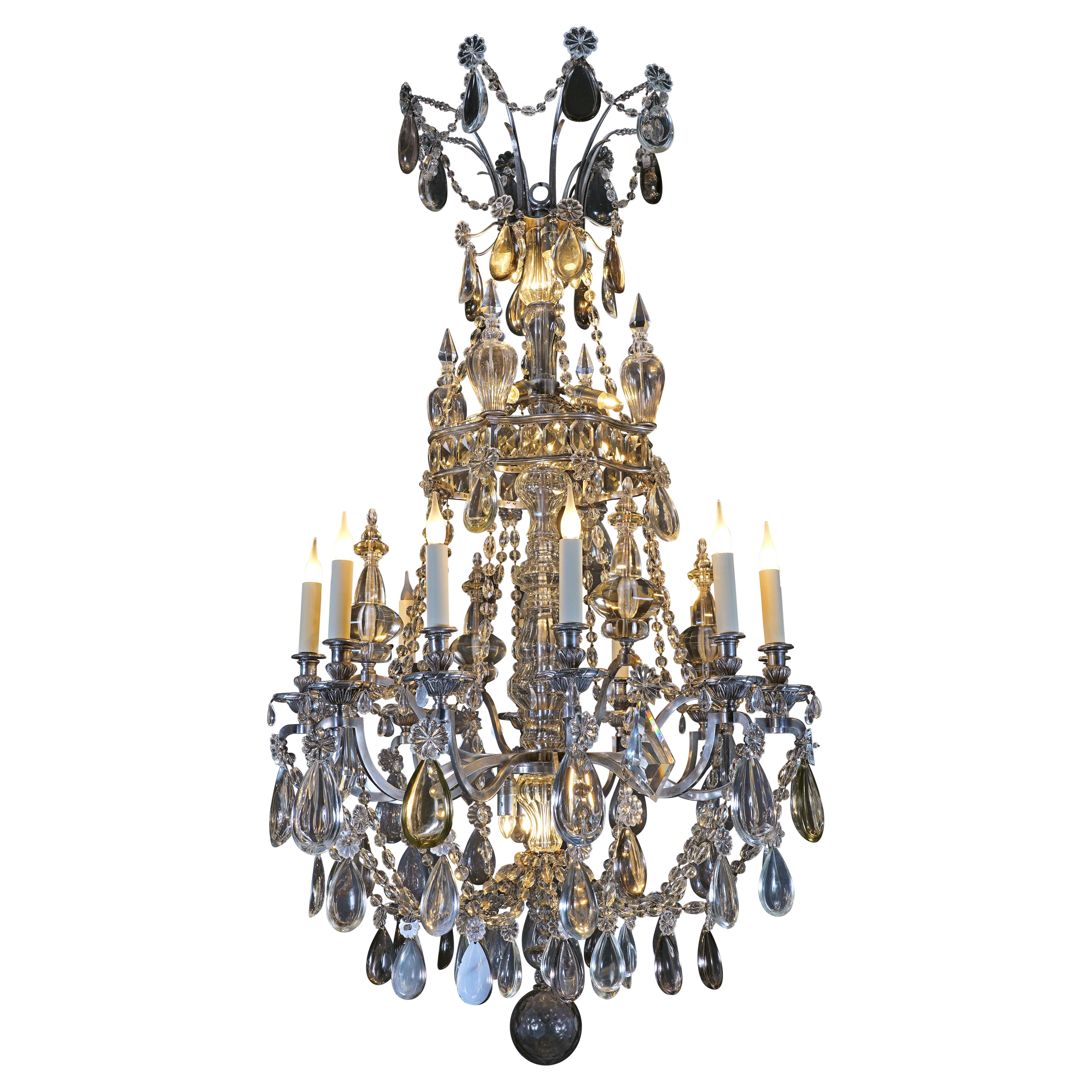Lampadario di cristallo Baccarat "Marie Antoinette", Francia, circa 1870 in vendita