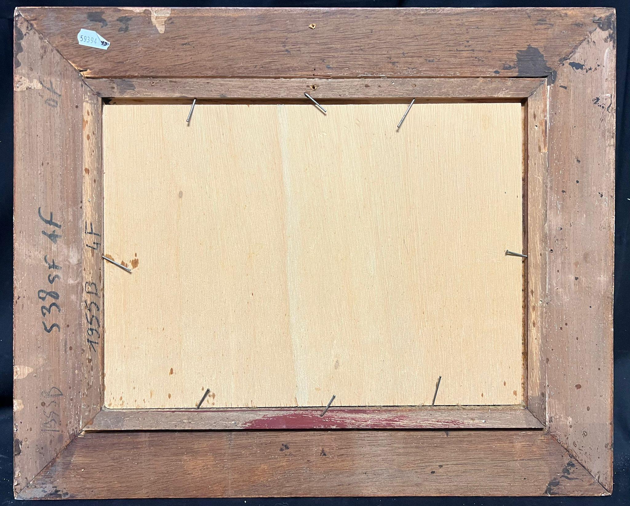 Idílico paisaje provenzal con cipreses Años 50 Artista francesa al óleo en venta 4