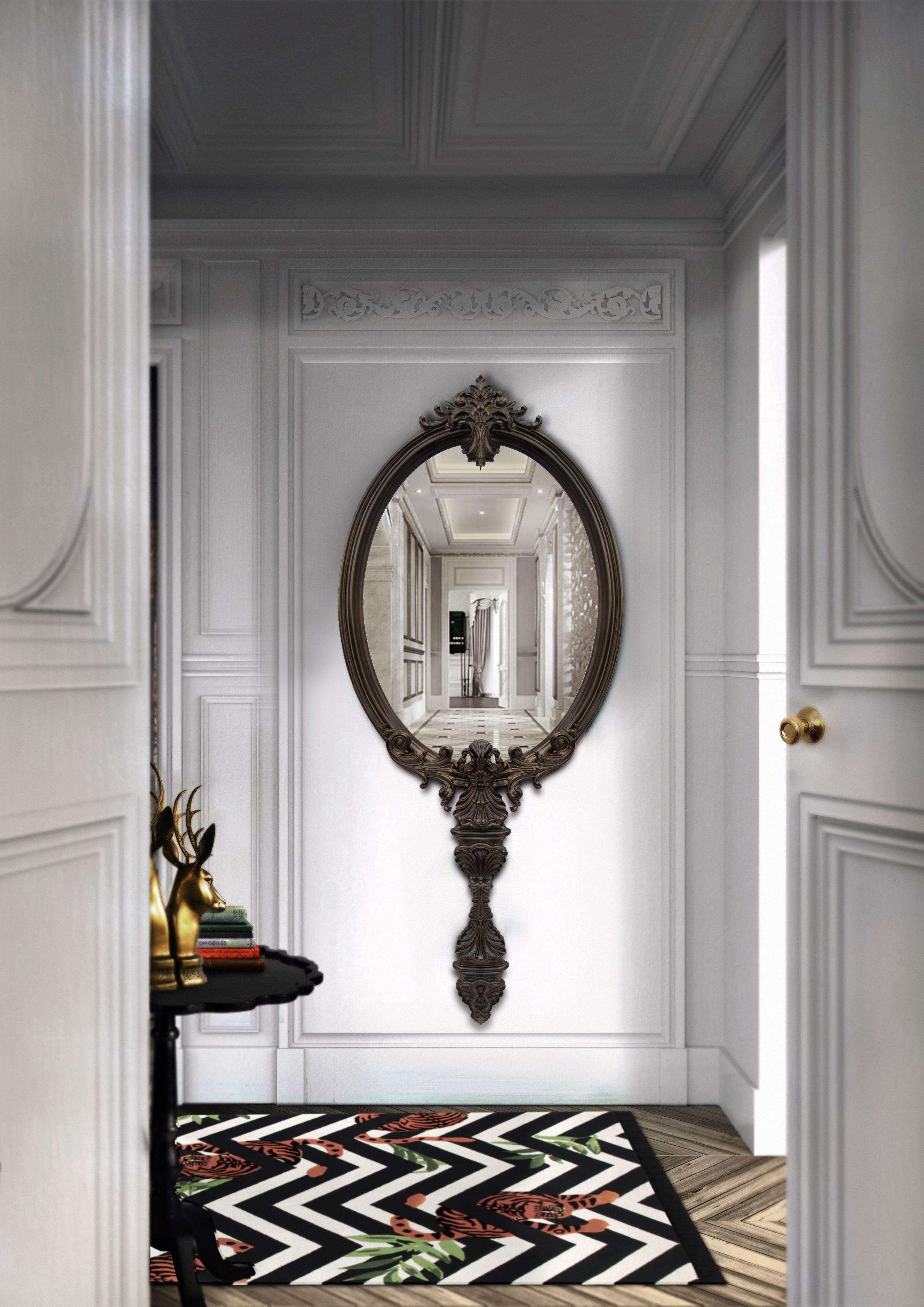 Contemporary Modern Classic Marie Antoinette Mirror by Boca do Lobo For Sale