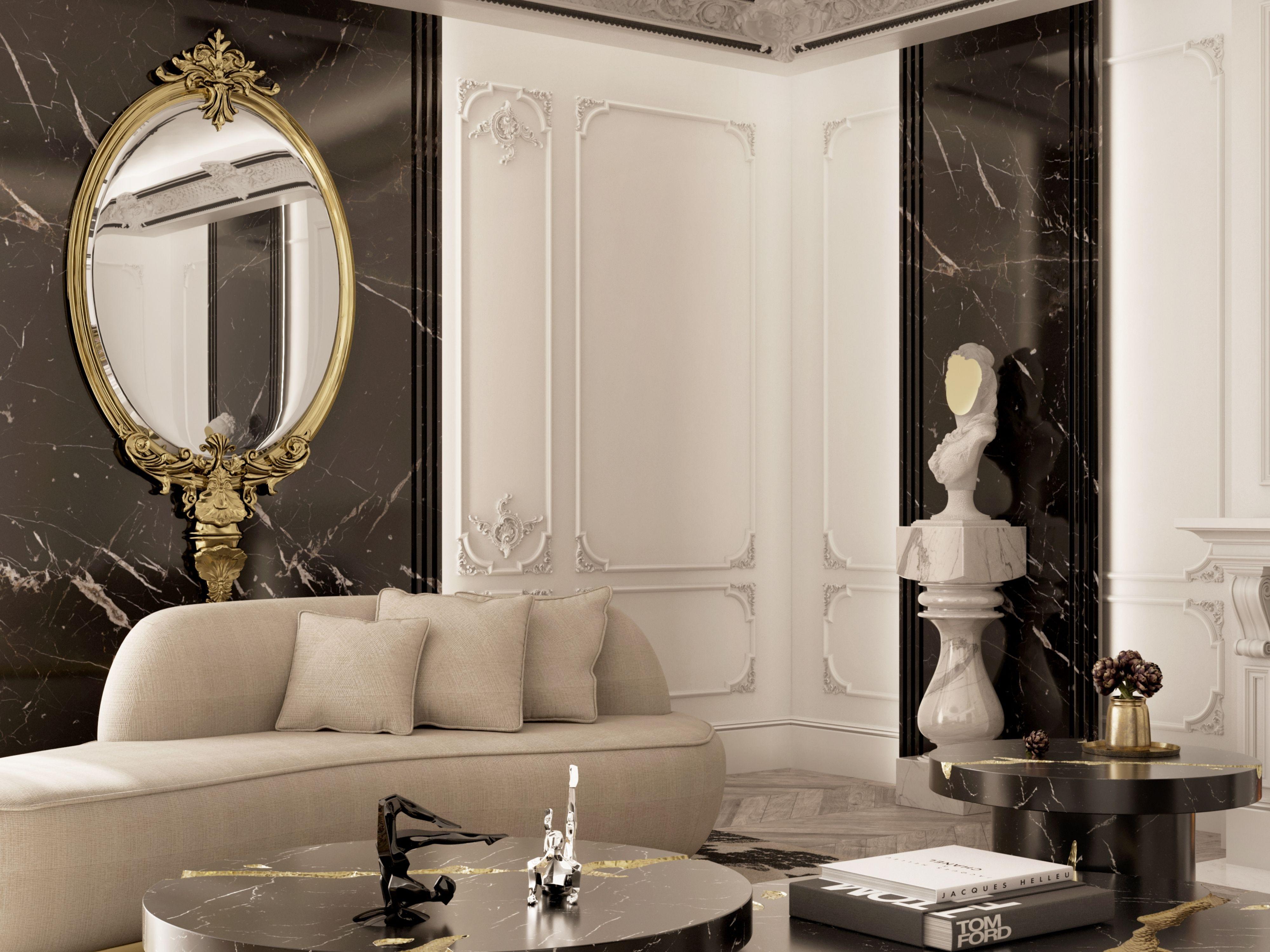 XXI secolo e contemporaneo Specchio Marie Antoinette - Legno e specchio intagliati a mano - Boca Do Lobo in vendita