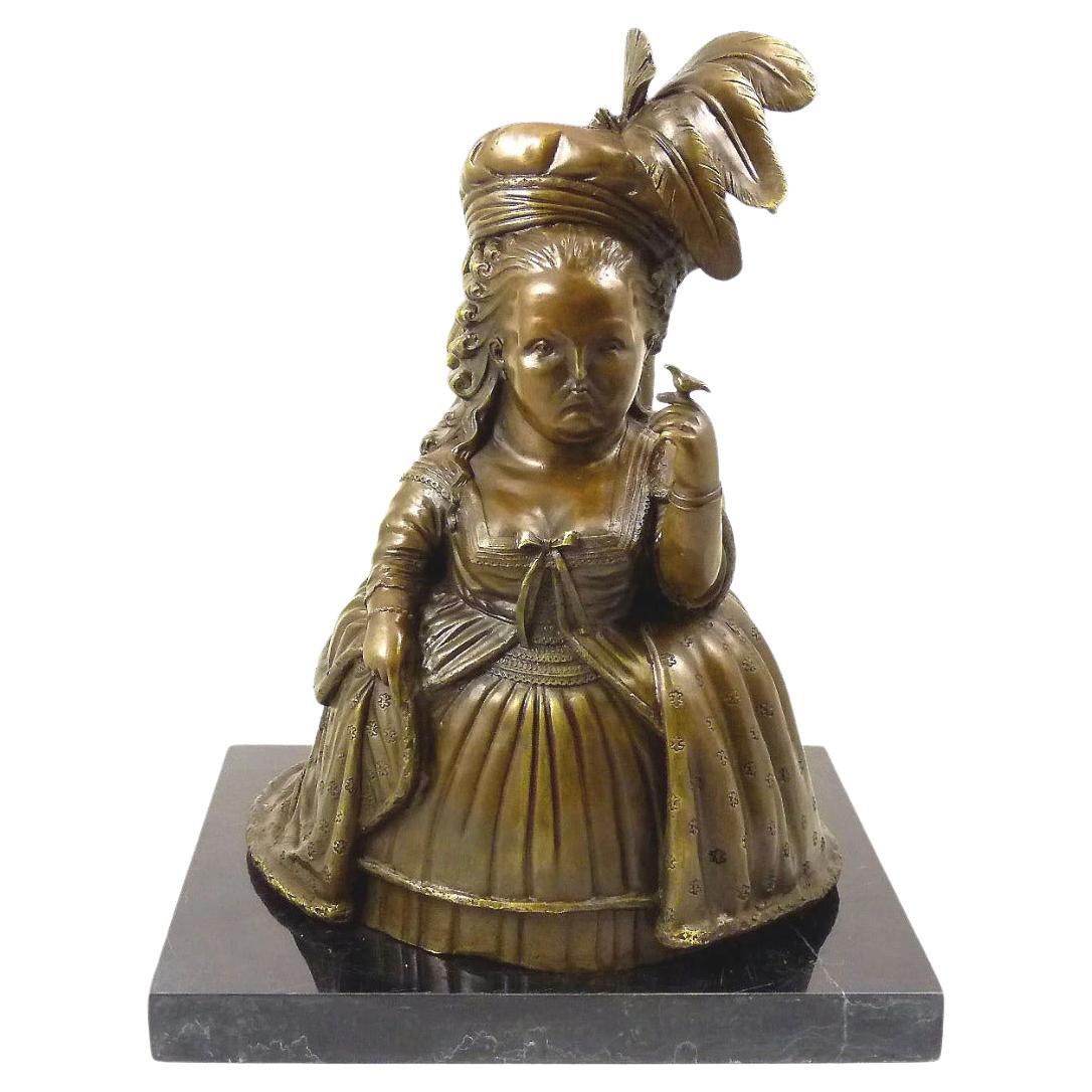 Marie Antoinette Sculpture in Bronze, Contemporary Style, 20th Century